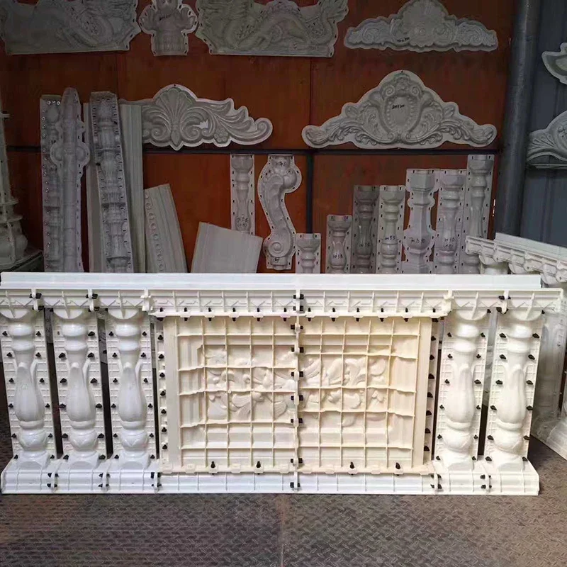 Creative Pattern Building Mold for Fence European Cement Construction Mold for Balcony Thickened Plastic Steel Guardrail Mold