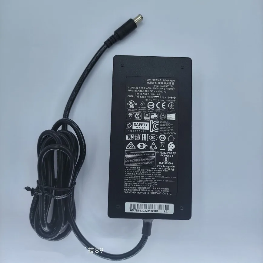 Original 110W 19V 5.79A Ac Adapter for LG 27GP950 27GP95B EAY63032212 Monitor Charger Power Supply