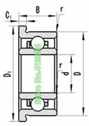 F694 F694-ZZ F694ZZ F694-2Z F694Z zz z 2z DDRF-1140ZZ Flanged Flange Deep Groove Ball Bearings High Quality 4*11*12.5*4*1 mm