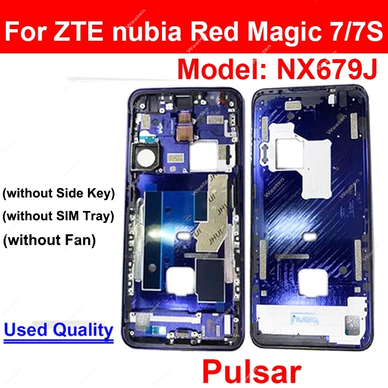 For ZTE nubia Red Magic 7 Pro 7S Pro NX679J NX709J NX709S Middle Frame Housing LCD Front Frame Holder Middle Housing Cover Case