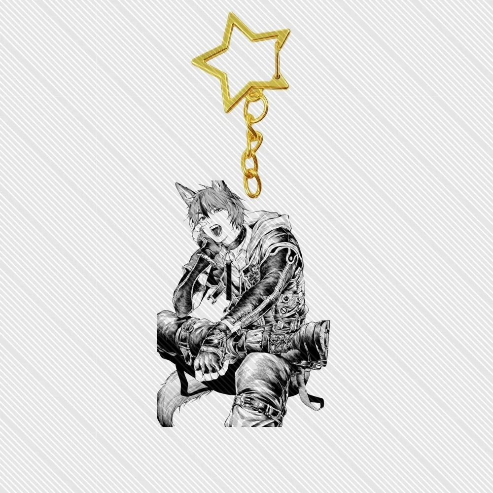 6CM The tiger couldn't bring himself to harm the maid Keychain Model Characters Ornament Accessories Goods Christmas Gifts