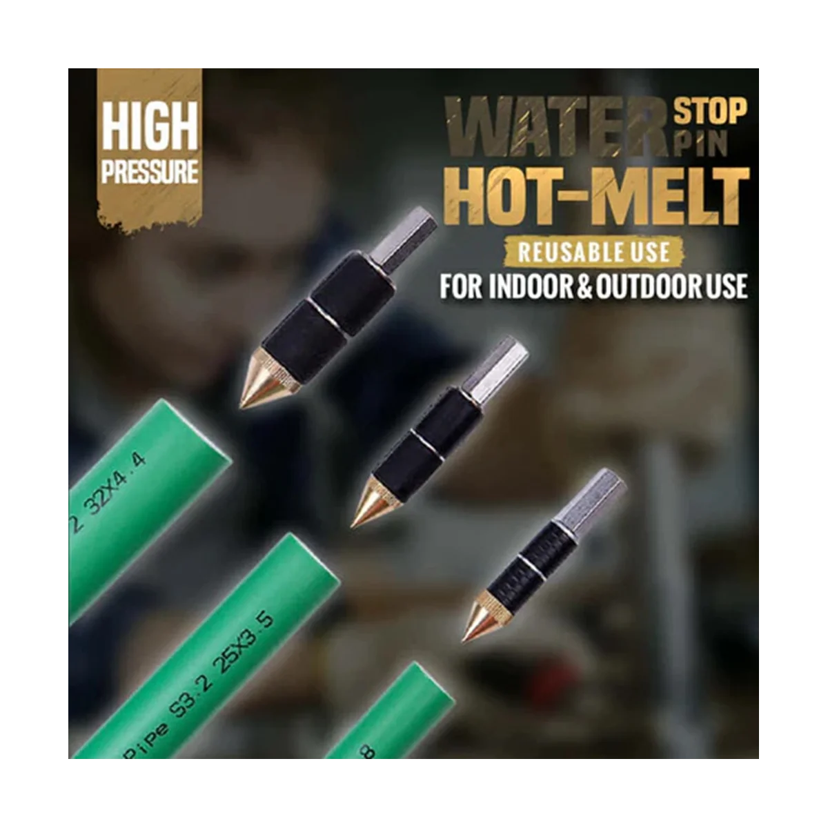 Hot-Melt Water Stop Pin cucina bagno riparazione Set di strumenti idraulici Hot-Melt Water Stop Pin cucina PPR tubo tunnel Plug