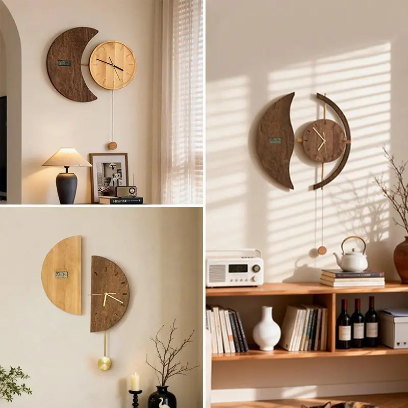 Wall Clocks Modern Living Room Large Size Home Decoration Large Wall Clock with Thermometer and Hygrometer Aesthetic Hang Clock