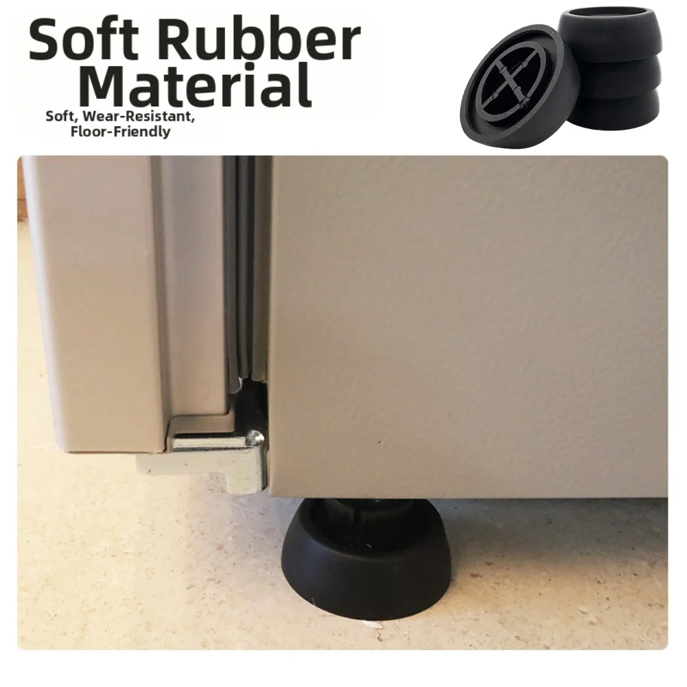 

4PCS Rubber Shock-Absorbing Feet Pads For Washing Machine, Dryer And Furniture Protection Furniture Risers Noise Reduction