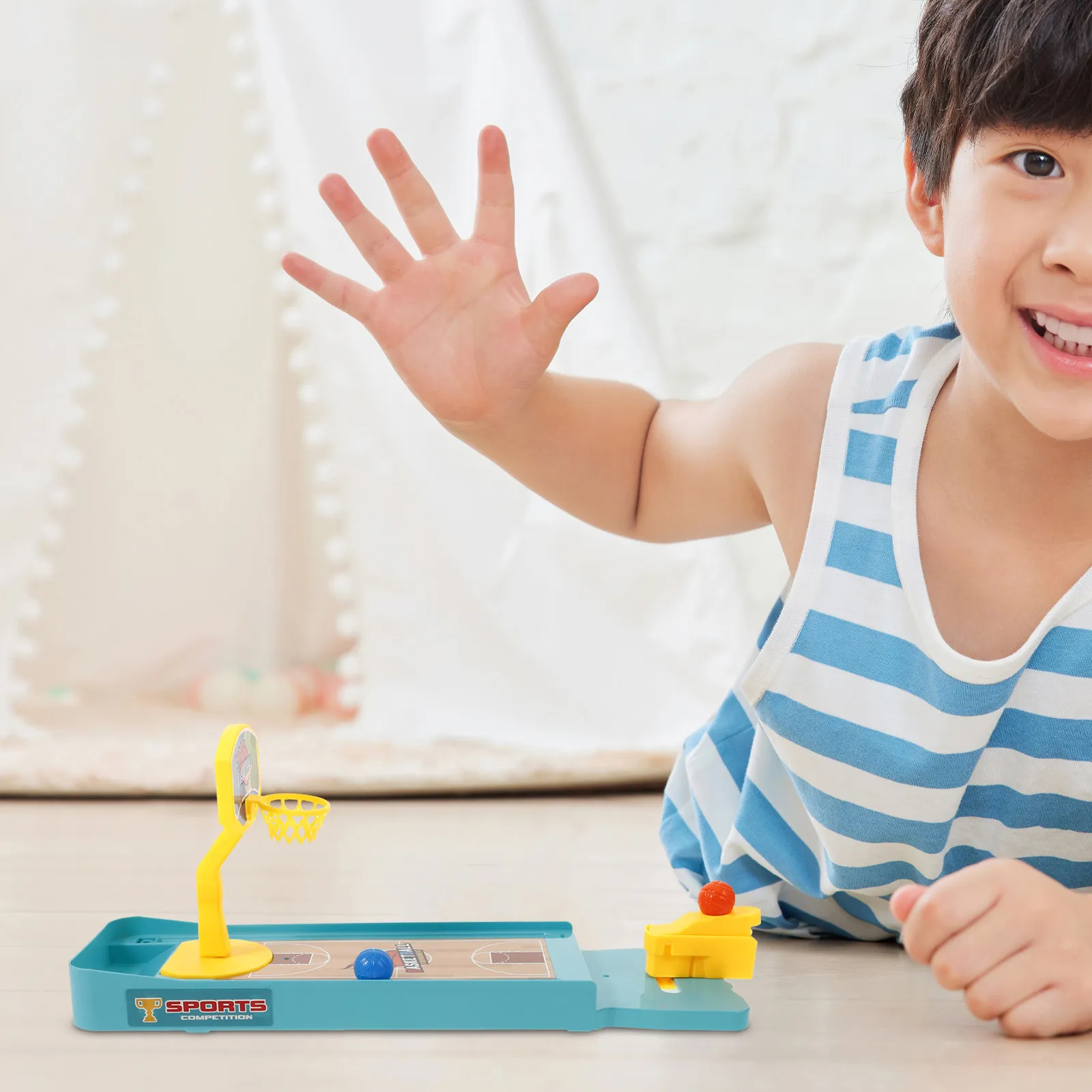 

1Set Tabletop Sports Basketball Game Lightweight ABS Board Sports Plaything Family Interactive Mini Desktop Game for Indoor