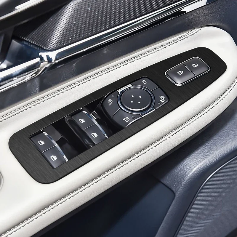 

Car Carbon Black Interior Sticker Lifting Window Panel Decal Gear Inner Door Protective Film For LINCOLN CORSAIR 2020-2026 LHD