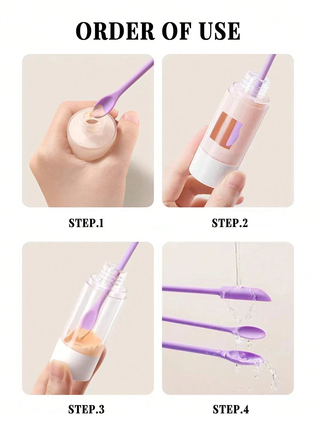 New Silicone Double-Headed Scraper Creative Mini Small Tip Spatula Cosmetics Heat-Resistant Safe Spatula Foundation Makeup Tools