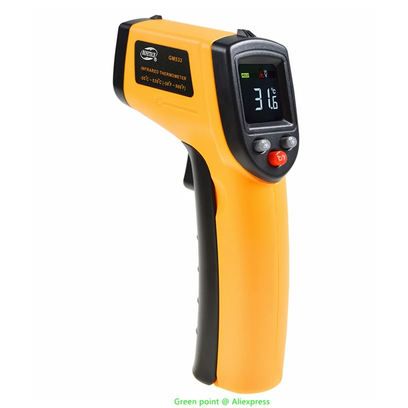 Therye.com-Capteur de température infrarouge numérique GM533, outil de mesure, indicateur de signal, affichage LCD, 5 pièces