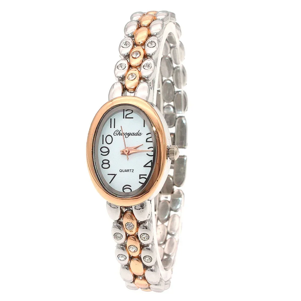 Bling Crystal Women's Watch - Ladies Analog Quartz Wristwatch with Dress Bracelet Stylish Crystal-Encrusted Ladies' Timepiece