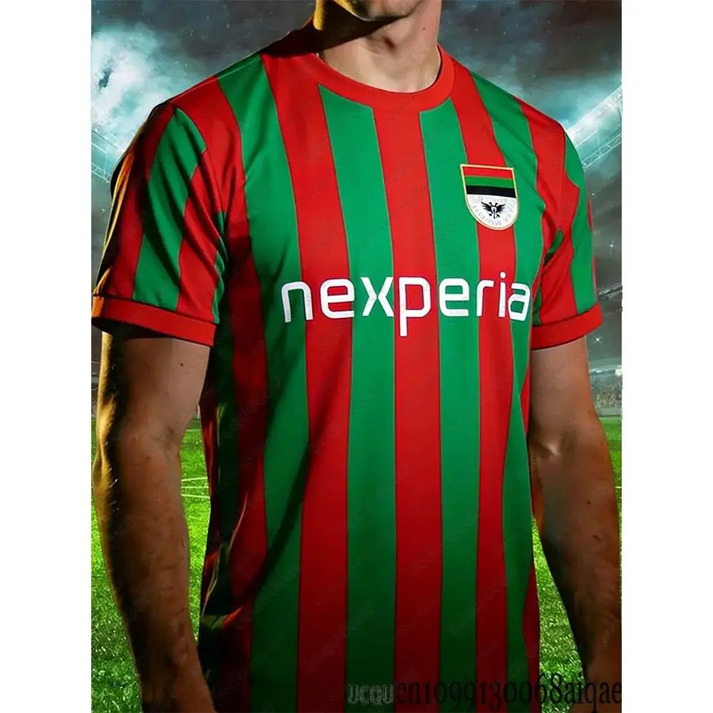 Zomer Nieuwe Heren Voetbalshirts Snel Droogende Fiets Shirts Nederland Nijmegen 25-26 Thuis Tenue Volwassenen/Kinderen Team Uniform - afbeelding 2