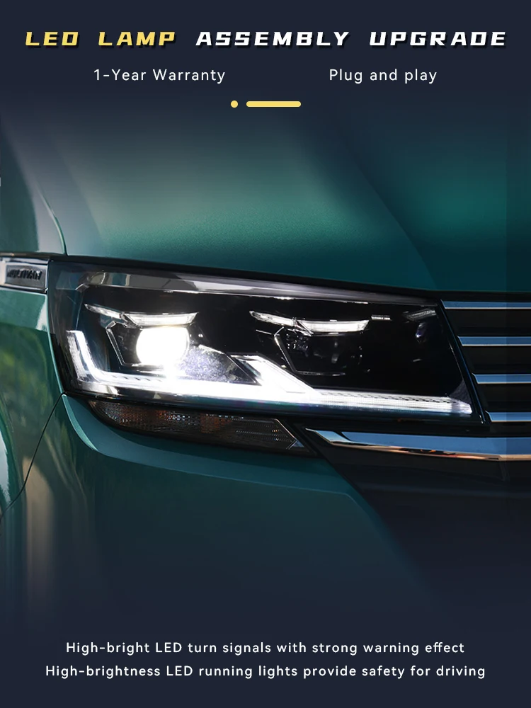 Car Styling For Volkswagen VW Caravelle T6.1 Front Lamp 2019-2022 DRL Headlight Signal Highlight LED Bulbs Projector Lens Auto