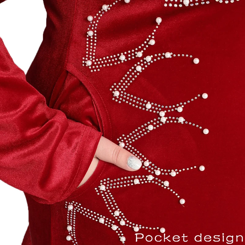 Abayas For Women Dubai Abaya New Middle East Fashion Diamond Robe Pocket Hood Dress Ladies Muslim Wear Ramadan Party