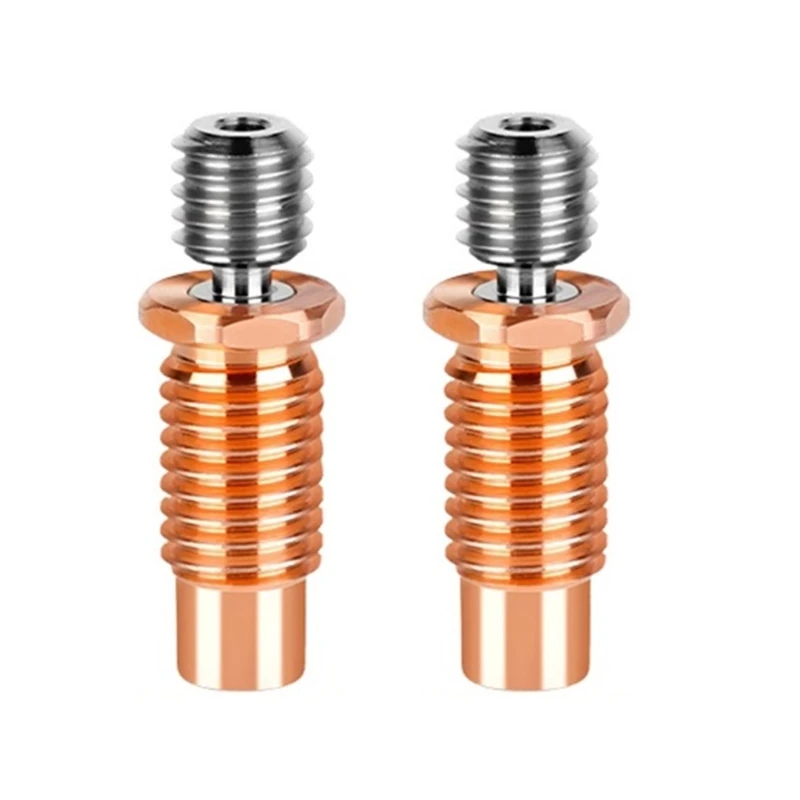 

2PCS Bimetal 500℃ Throat Tube Nozzle for E3DV6 3D Printer Nozzles Alloy+Copper