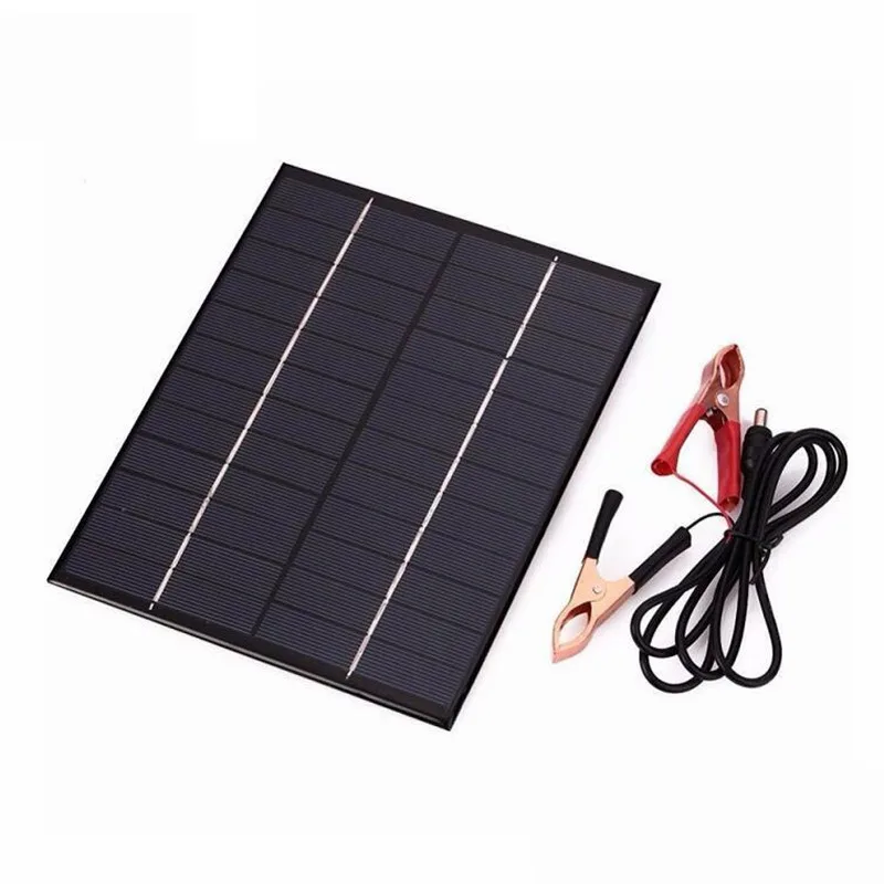 

5.2W 12V 5W Polycrystalline Silicon Solar Panel Solar Epoxy Board DIY Charging Board With Battery Clip