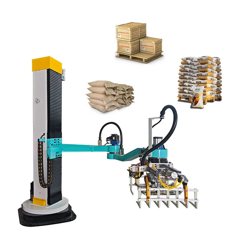 Robust Organic Fertilizer Palletizer, Heavy-duty Automatic Stacking Palletizing Machine, Industrial Palletizing Robot