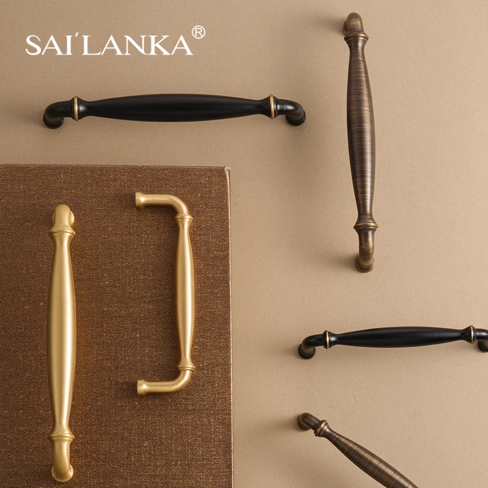 

SAILANKA Brass Pulls and Knobs Furniture Handles Home Handshake Wardrobe Dresser Cupboard Cabinet Drawer Kitchen Shoe Box