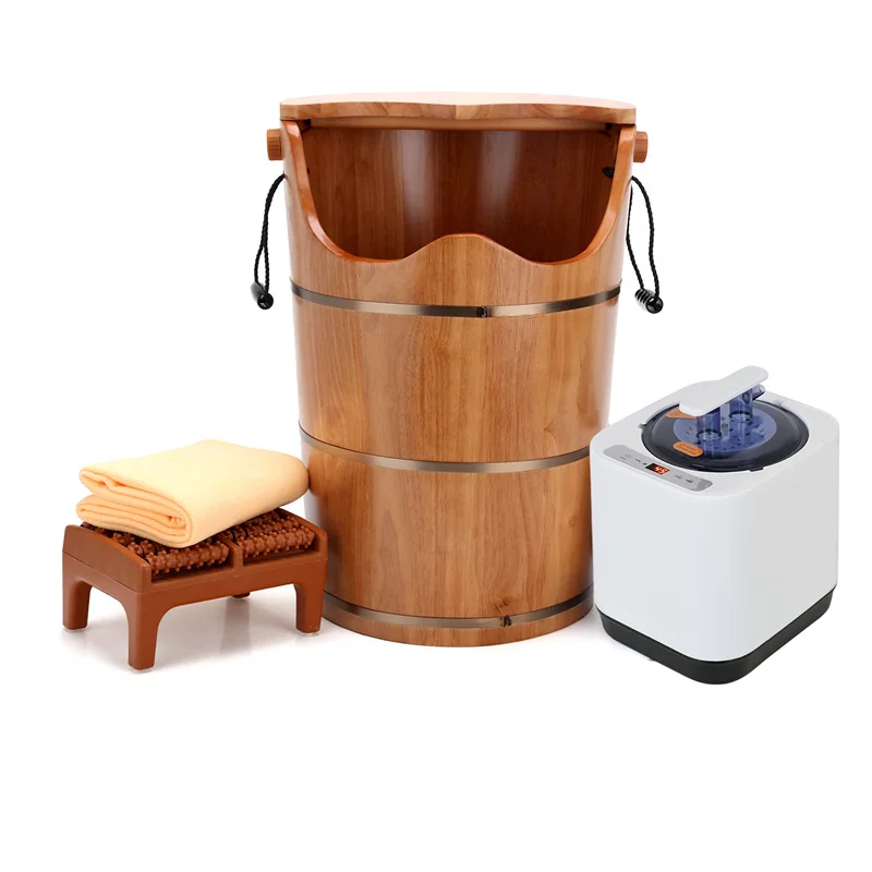 

Foot Bath Barrel Wooden Heating Constant Temperature Foot Barrel Wooden Barrel Over The Knee Fumigation Bucket Sweat Steaming