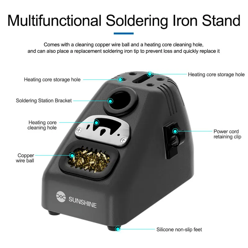 SUNSHINE S245 110W Smart Portable Soldering Iron for Mobile Phone Motherboard PCB Repair Welding Station With 4 Tips