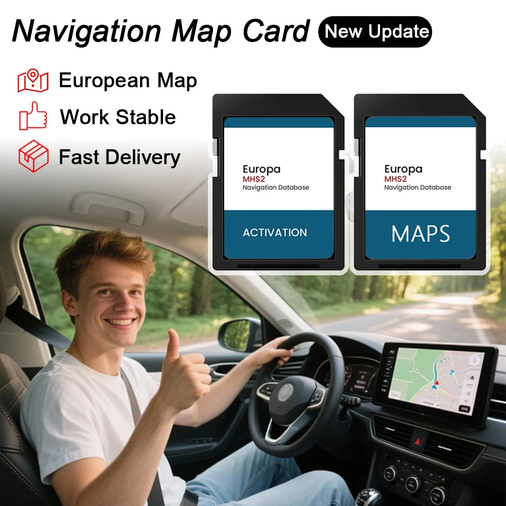 Mais recente atualização de mapa de satélite de cartão sd de navegação 2024 para audi mmi mhs2 a3/a4/a5/q2/q3 cartão sd