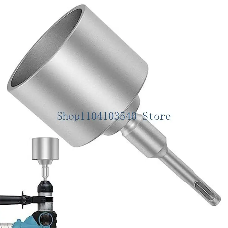 

02DC Ground Rod Driver Ground Rod Driver Tool Heavy Duty Steel Drill Bit Driver Hammer Drill Rod Converter for Rotary Hammer