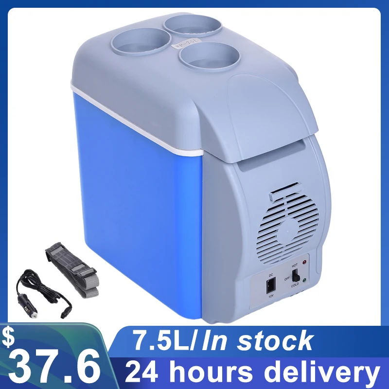 7.5L Auto Freezer C ooler & Warmer Electric Fridge Mini Car Fridge Refrigerator C ooler Portable 12V For Camping Trave Cars