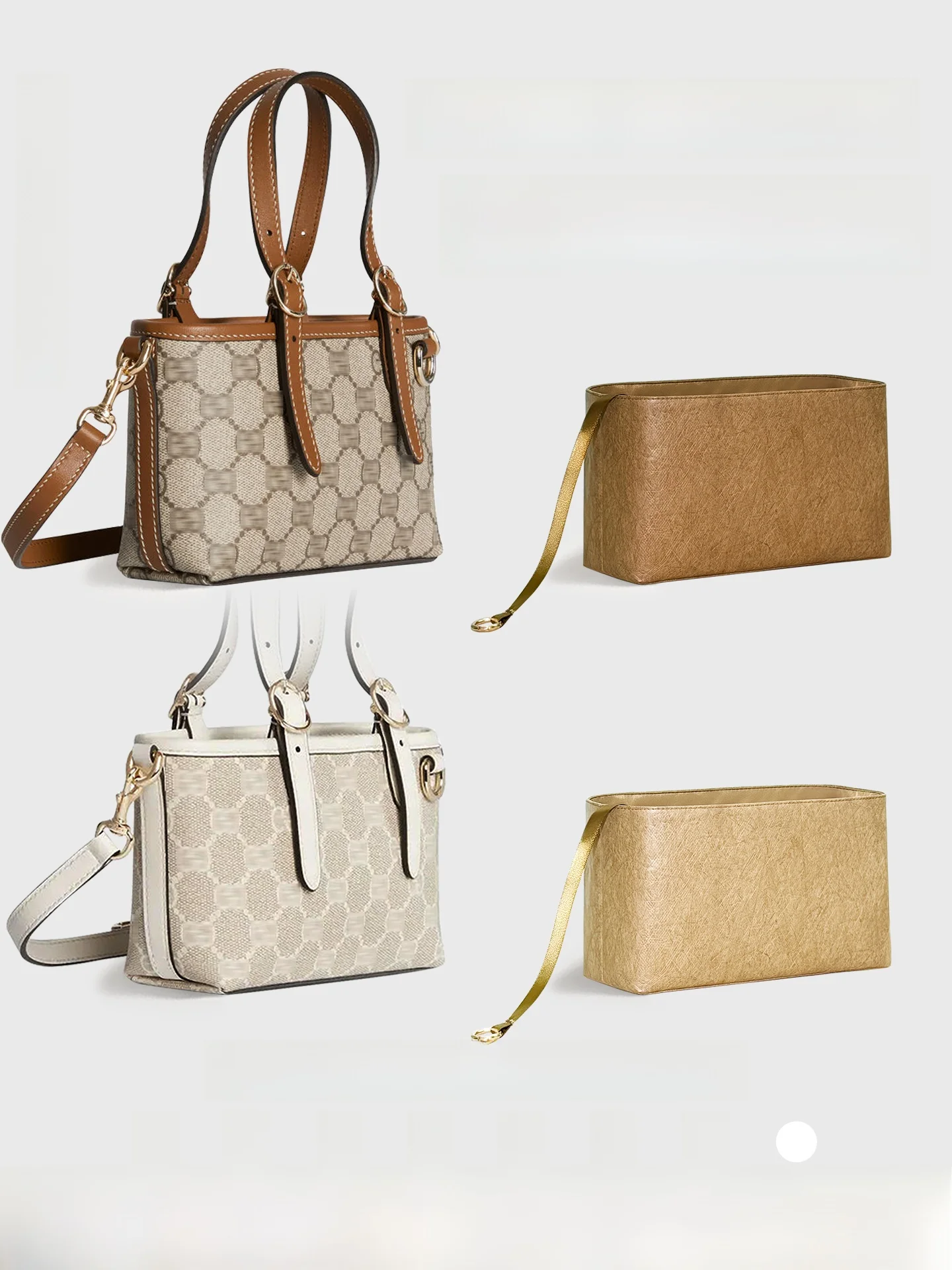 

Легкий женский органайзер для косметики Art Beauty Rhythm с внутренним карманом из бумаги DuPont и эмблемой GG, вкладыш для сумки-тоут