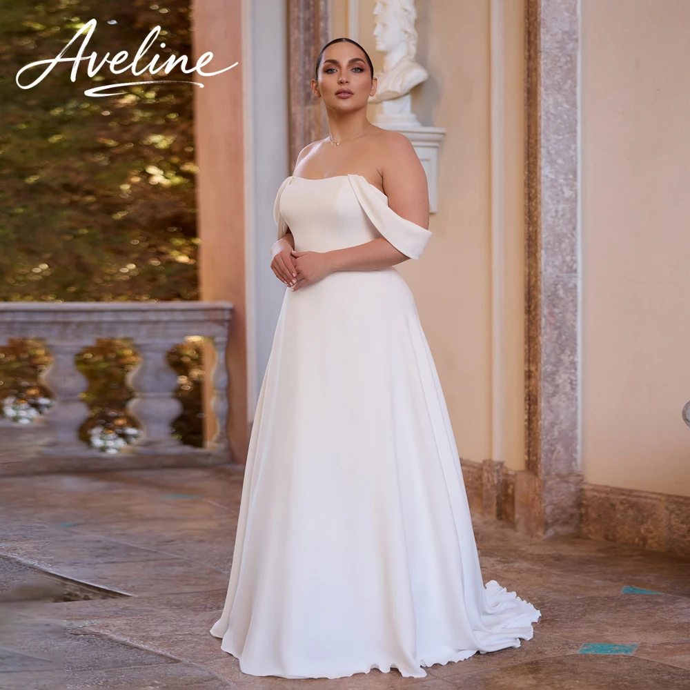 Classic Strapless A-Line Off Shoulder Plus Size Wedding Dress 2026 Women Buttons Large Size Bridal Gown Vestidos Boda Customized
