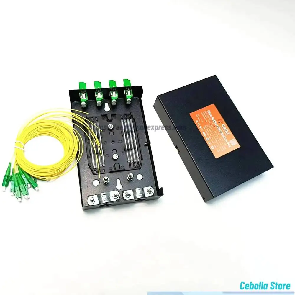 Fiber Optic Terminal box Thickened LC UPC/APC Fiber Optic Protect Box 8-Cores Splicing Patch Panel Desktop With LC Pigtail