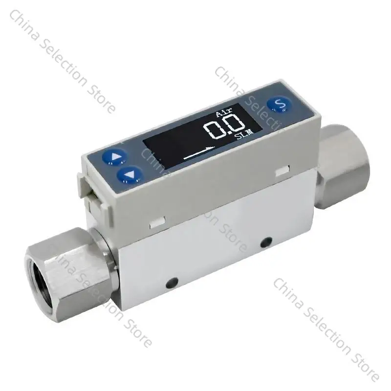 Digital Display High Precision TC5200 Thermal Gas Mass Flowmeter Air Nitrogen Oxide Helium Micro