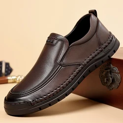 Men Loafers slip on Shoes Genuine Leather Italian Style Moccasins 2024 Soft Casual Flat Driving Mocassins Homme Mocasines Hombre