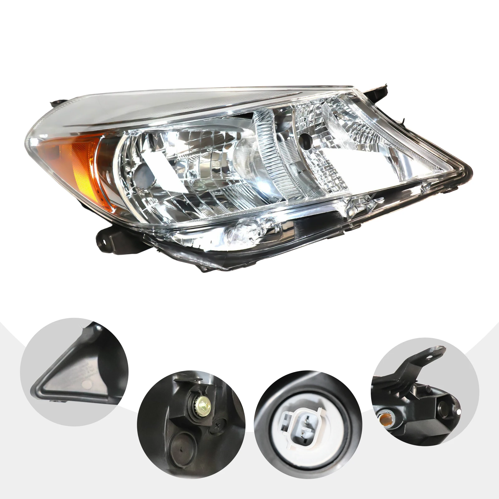 Halogen Headlight For Toyota Yaris/Vitz 2012 2013 2014 Hatchback Right Side Headlamp Super Waterproof, Durable, High-quality