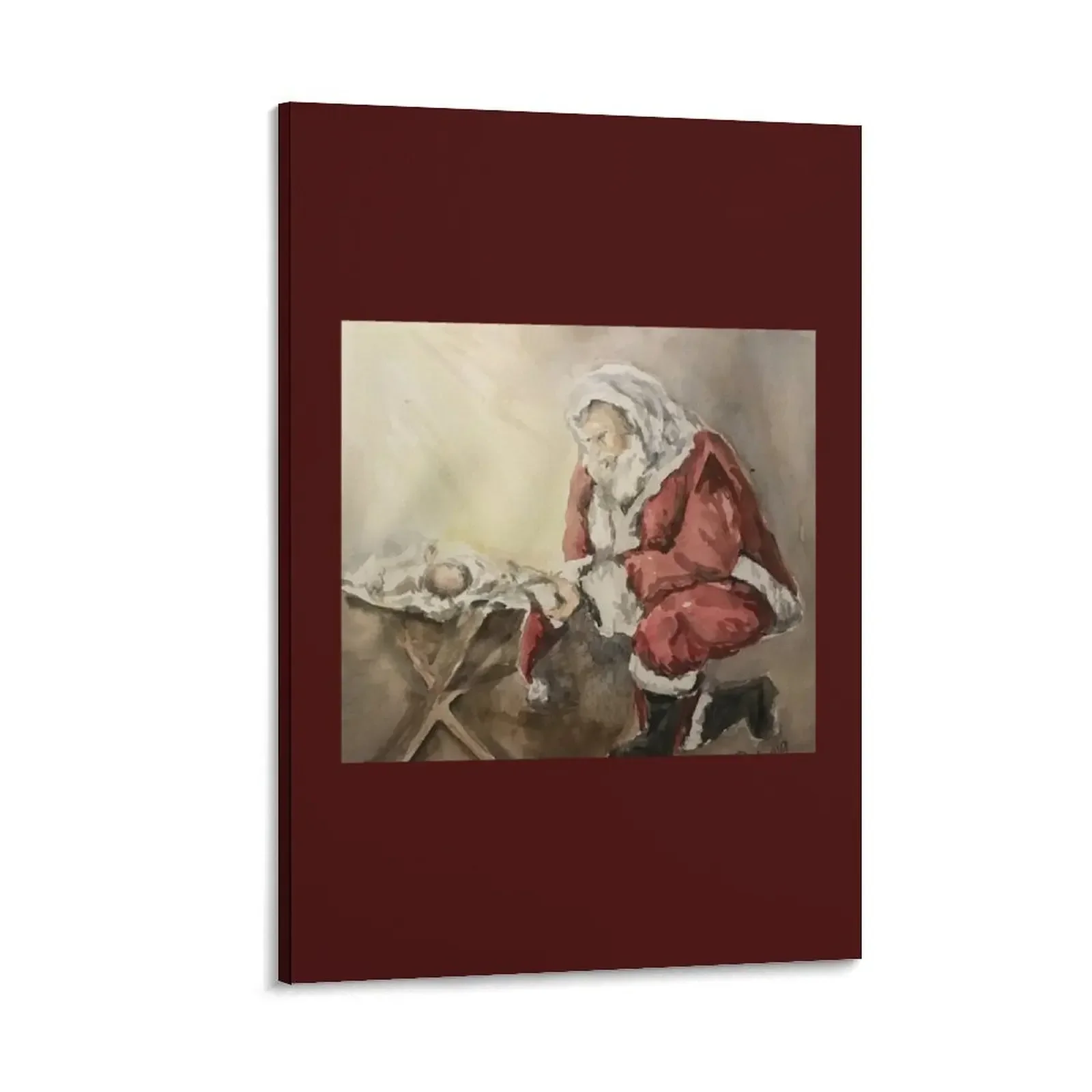 

Praying Santa Canvas Painting room decoration accessories ornaments for home wall art