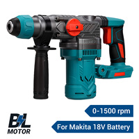 Drillpro 26MM Brushless Electric Hammer Drill Multifunctional Rotary Cordless Rechargeable Power Tool For Makita 18V Battery