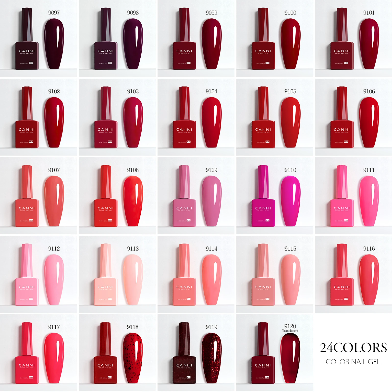 CANNI HEMA FREE Gel-Nagellack, kein TPO, durchscheinendes Gelee-Gel, glatte Konsistenz, Soak Off UVLED, semi-permanenter Gel-Rundpinsel, 9 ml – Detail 13