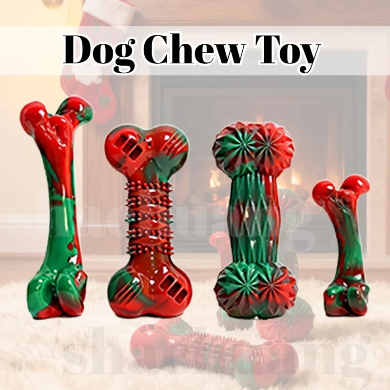 

Dog Cat Chew Bone Toy for Dogs Bite Resistant Dental Care Teeth Cleaning Interactive Massage Toothbrush Design Pet Chew Toy
