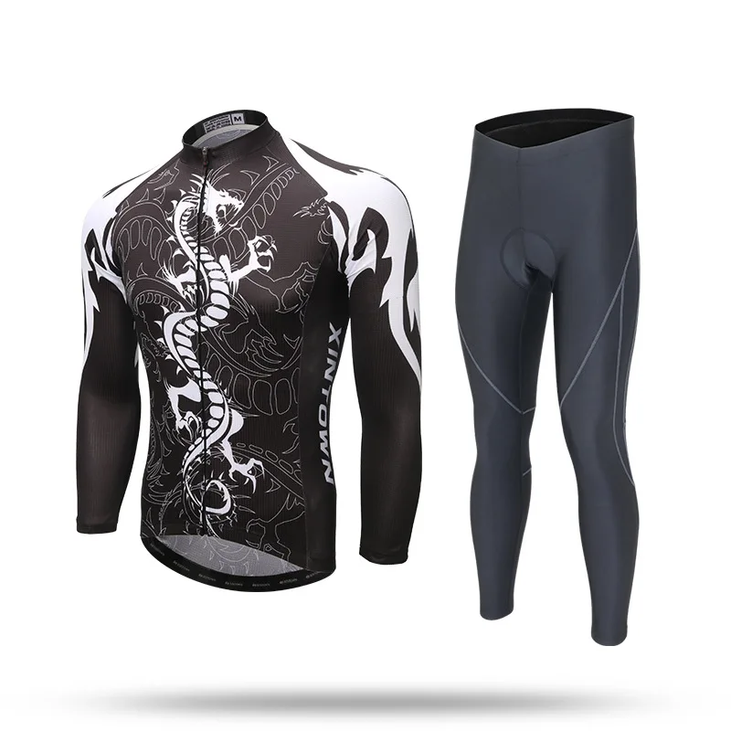 

Long Cycling Pants With Padding for Men Bicycle Jersey Clothing Set Bike Equipment Man Clothes Suits Sleeve Men's Summer Bib Mtb