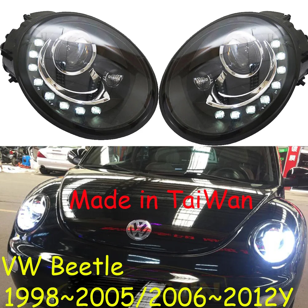 

TaiWan 1998~2005/2006~2012y car bupmer head light for Beetle headlight car accessories LED DRL HID xenon fog for Beetle headlamp