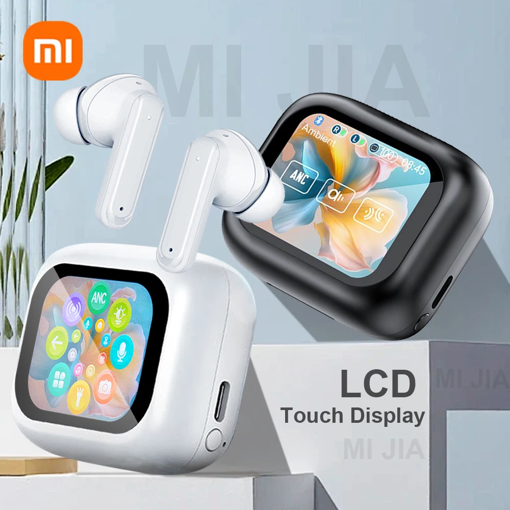 Xiaomi سماعة لاسلكية تعمل بالبلوتوث سماعات AI مترجم سماعات أذن صوت ستيريو سماعات أذن Tws سماعات ANC للحد من الضوضاء شاشة تعمل باللمس
