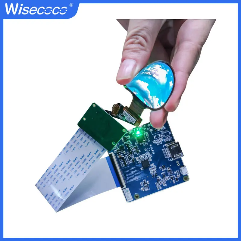 

Wisecoco 1.39 Inch 400x400 Circular Round Flexible Oled Display Micro Bendable Screen MIPI DSI interface Driver Board