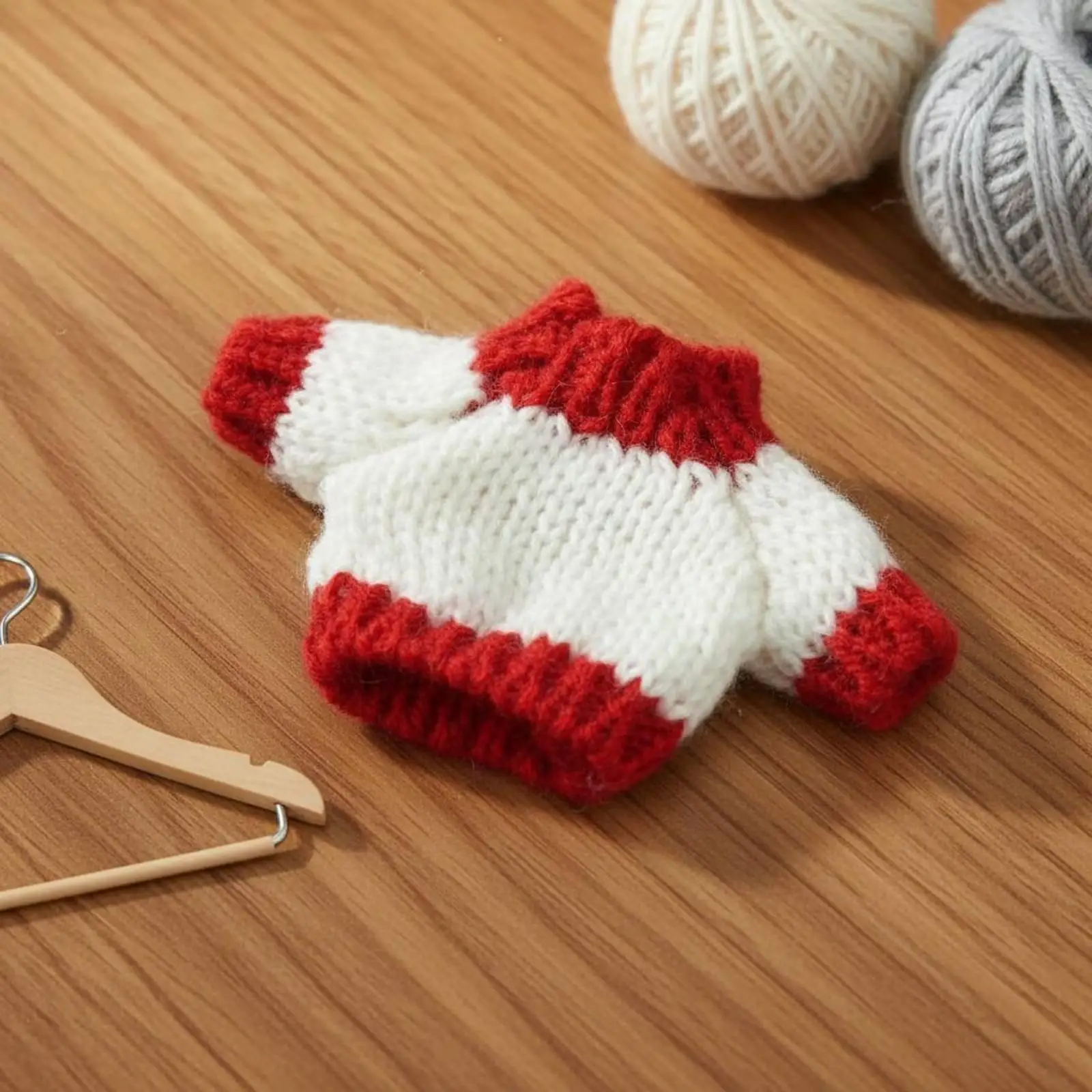Yarn Knitted Doll Clothing Cotton Doll Pendant Mini Sweater Accessory Easy Change for 8cm Dolls Playtime 5