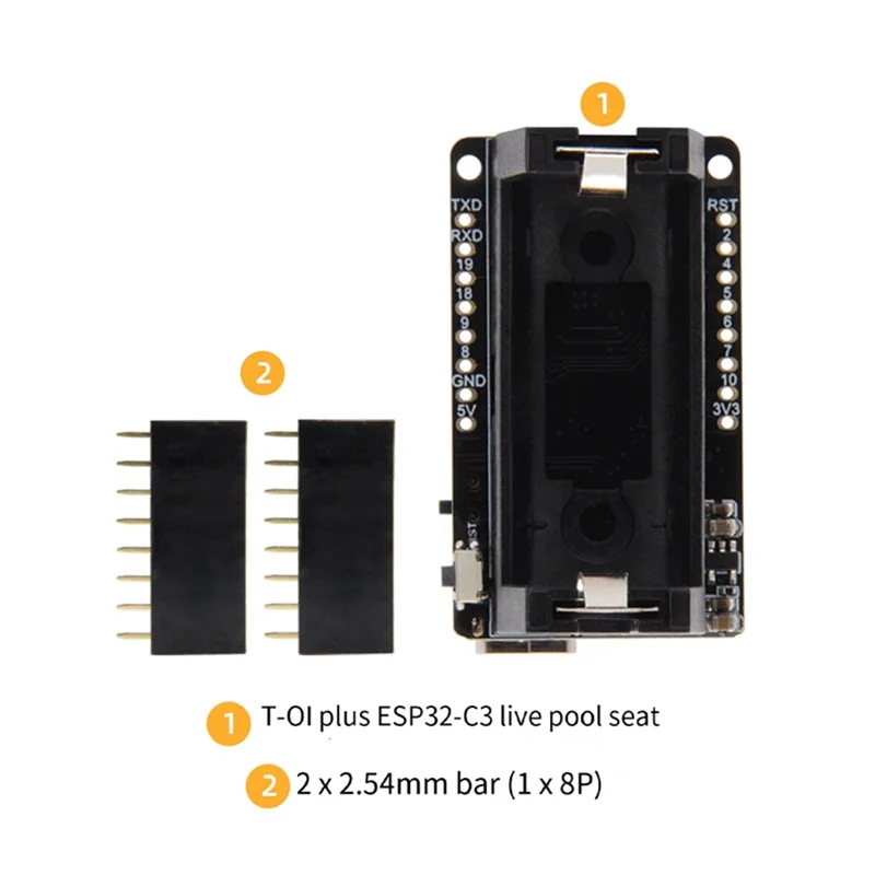 LILYGO TTGO T-OI Plus ESP32-C3 RISC-V MCU Module sans fil Circuits de développement carte supprimer Wi-Fi Bluetooth A-N34R