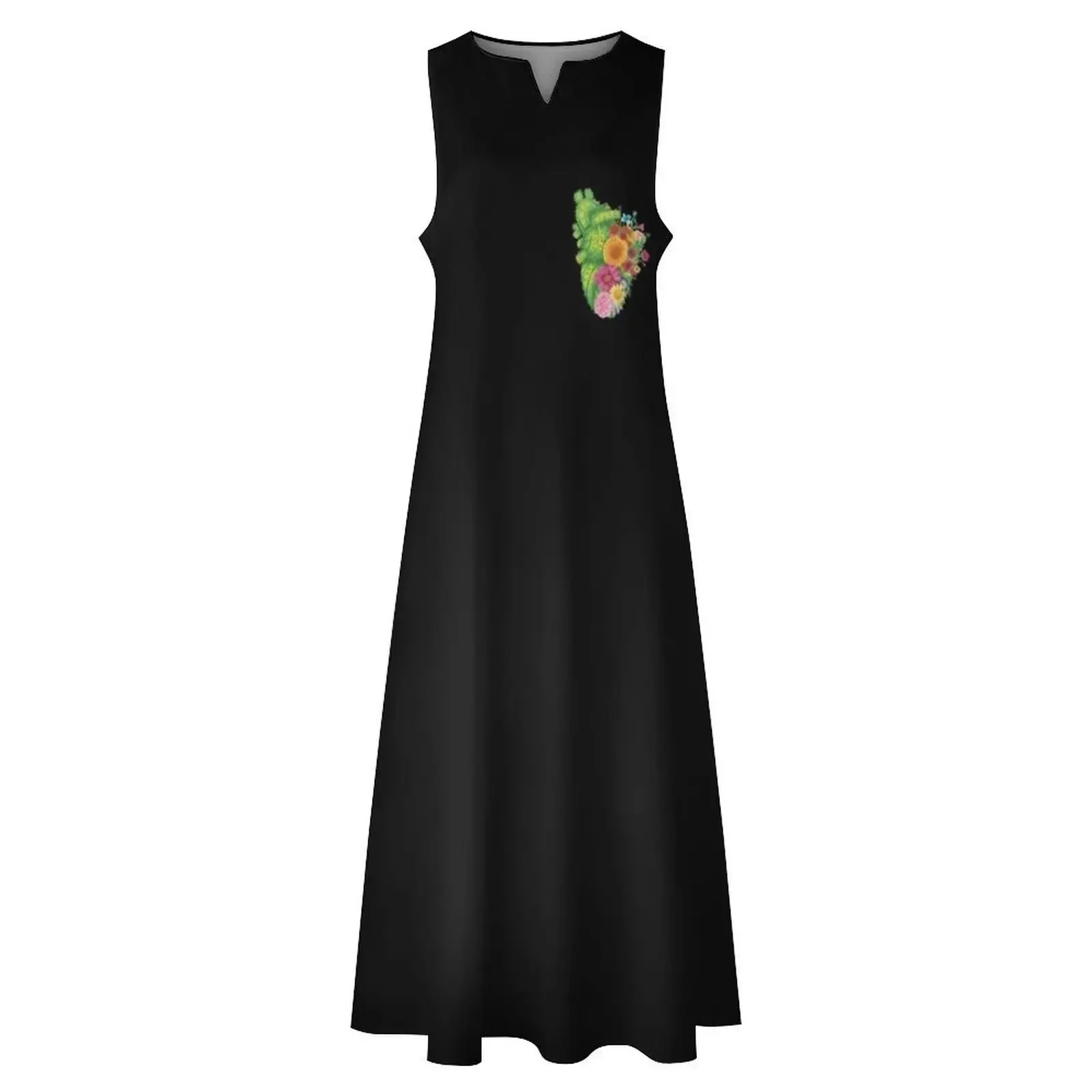 T-shirt coeur, chemise plantes, chemise de jardinage robe longue vêtements féminins robe