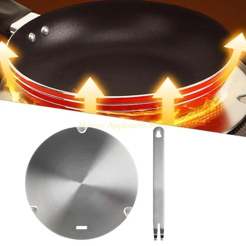 Adaptador indução aço inoxidável D0AB com alça destacável para cozinha cozinha