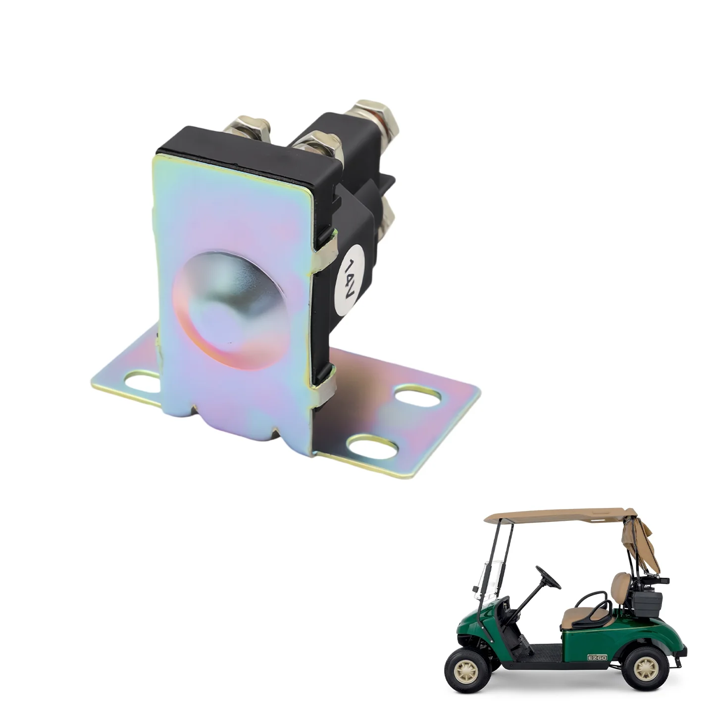 Ezgo TXT Gas Golf Cart Contactor 612813 1994-Up 14V 4 Terminal Starter Relay Contactor Replacement OEM 27153-G01 27153G01 1137