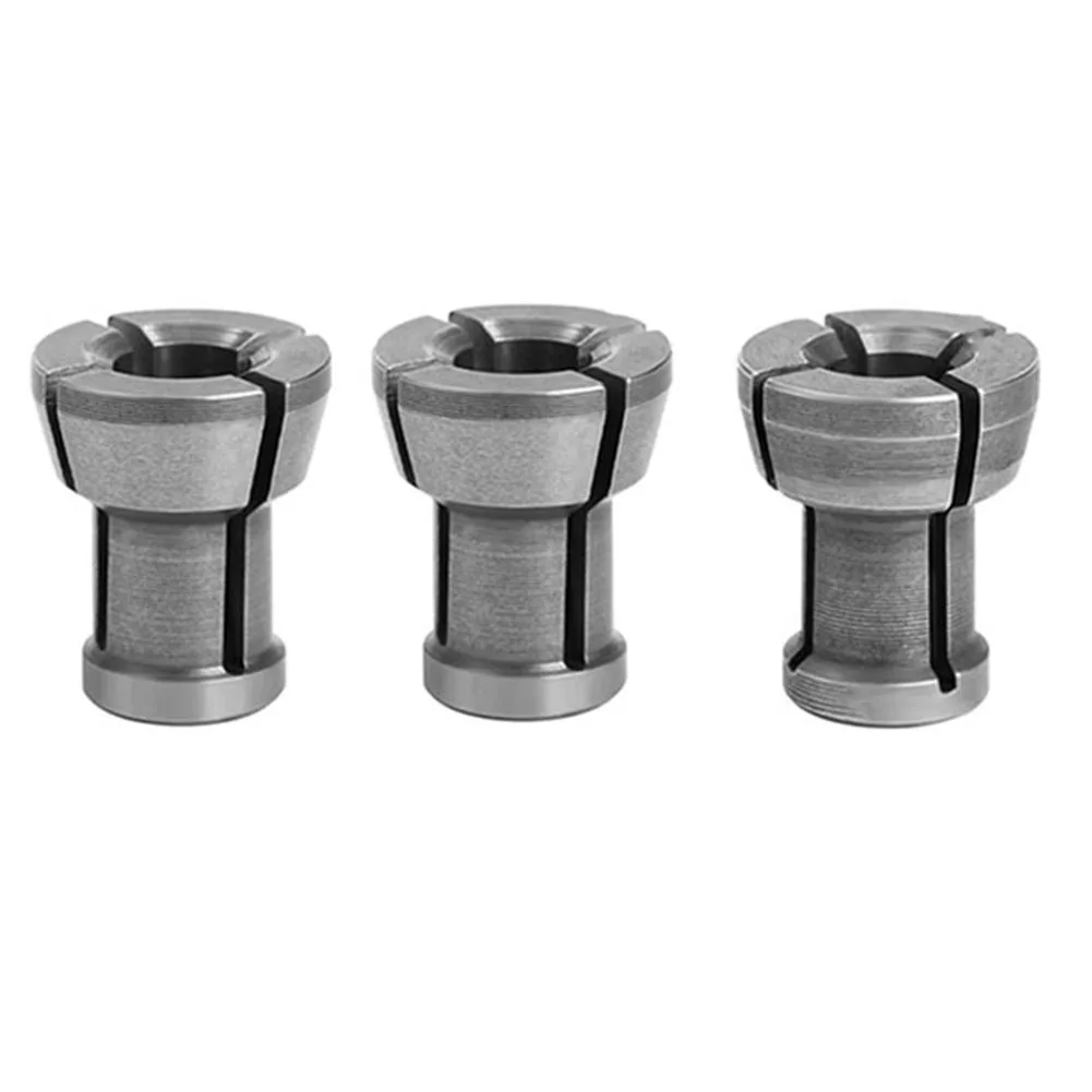 

3pcs Collet Chuck Adapter M17x1mm 8mm 6.35mm 6mm Carbon Steel Engraving Trimming Machine Router Parts