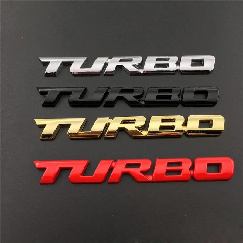 1 Uds. Universal 3D letra de Metal estilo de coche TURBO Boost carga emblema pegatina insignia calcomanía accesorios para automóviles