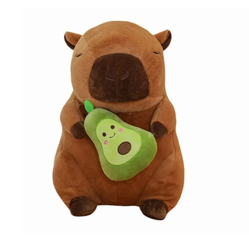 

ПП хлопок авокадо капибара плюшевая игрушка пушистая имитация капибары плюшевая кукла коллекция мультфильм капибара аниме пушистая игрушка