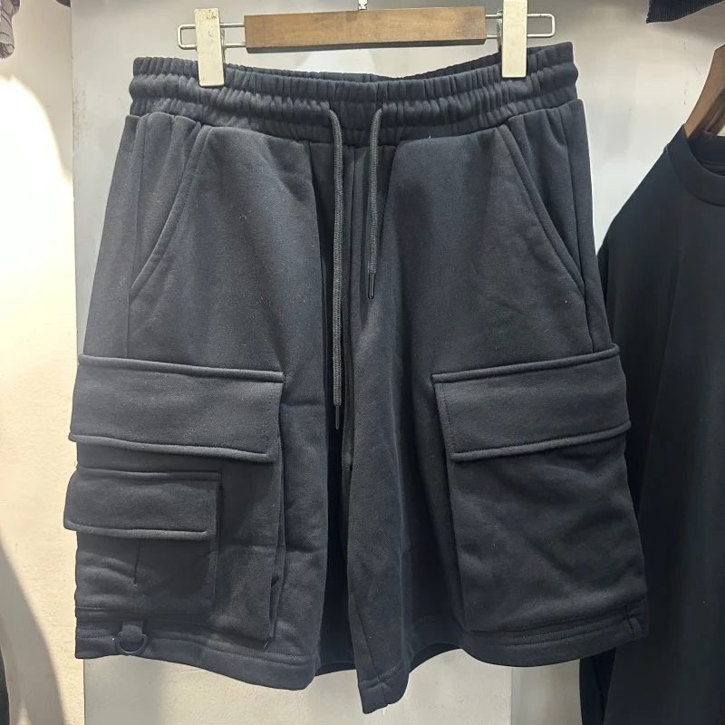 

Летние мужские повседневные свободные шорты с несколькими карманами, дышащие, прямого кроя, спортивные брюки-капри для работы