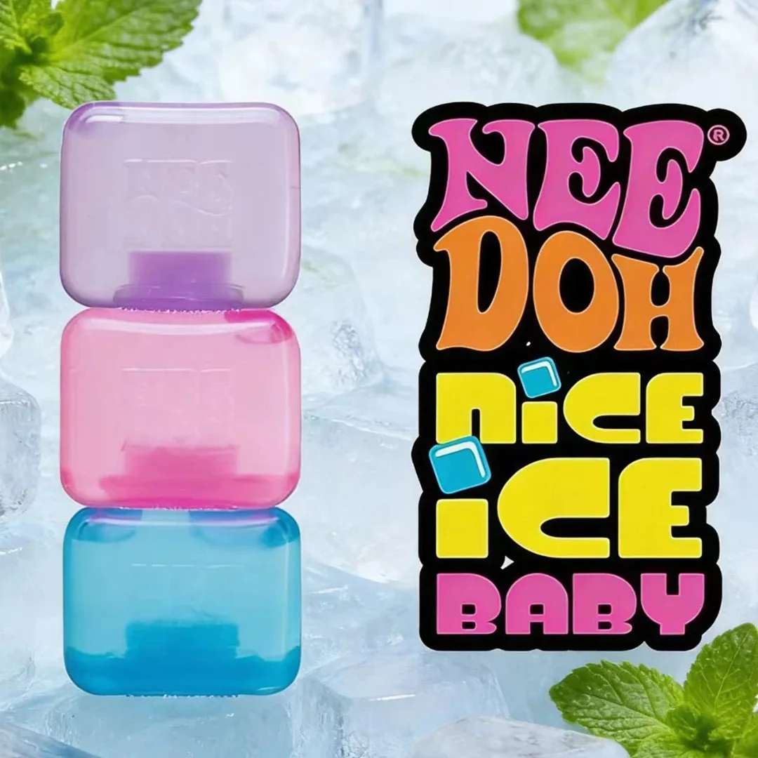 

NeeDoh-Style Swirl Ice Cube & Drop Stress Relief Toy, High-Appearance Slow Rebound Fidget Toy