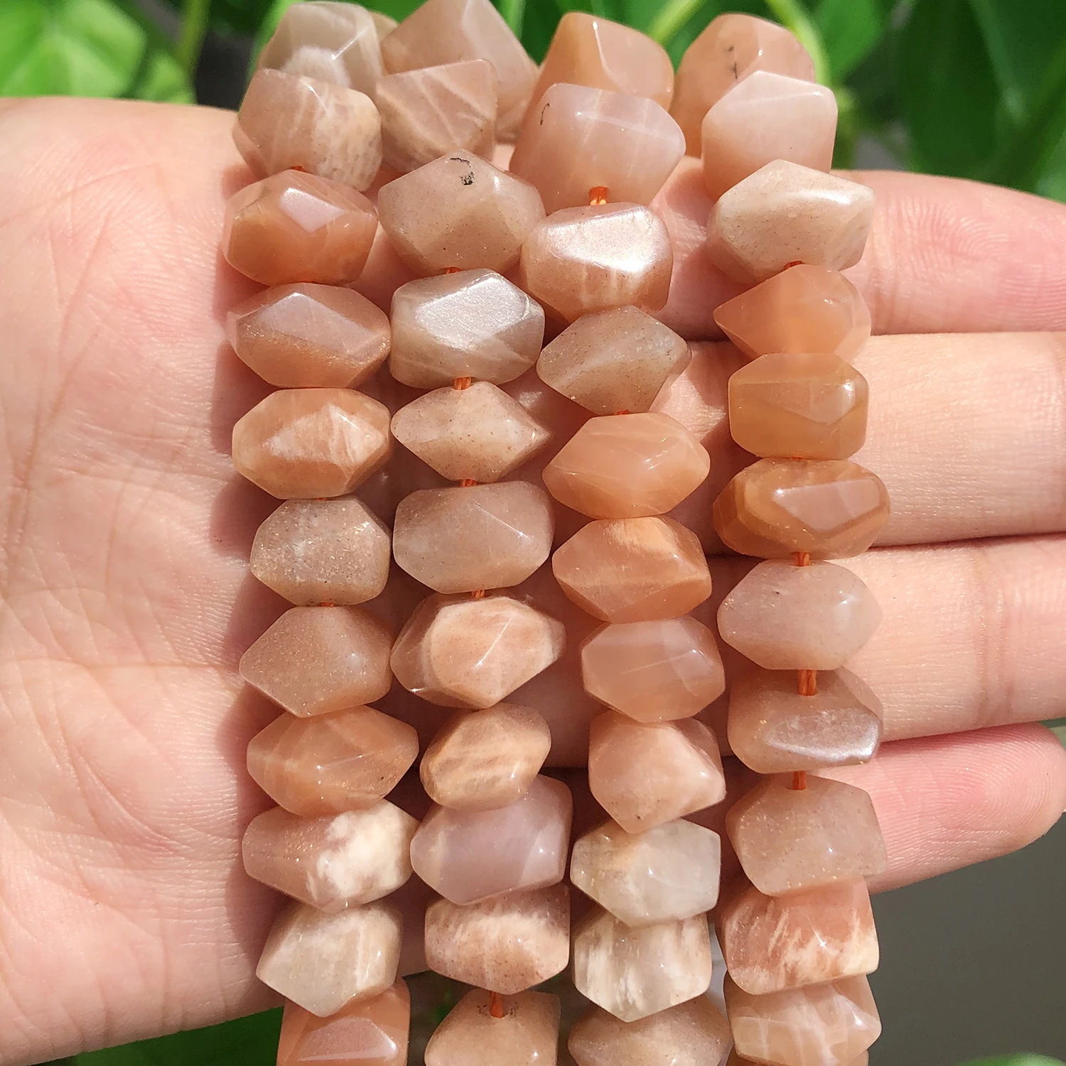 Natural Stones Rose Quartz Apatite Opal Tiger Eye Irregular Rondelle Beads for DIY Bracelet Jewelry Making Accessories 7.5inch